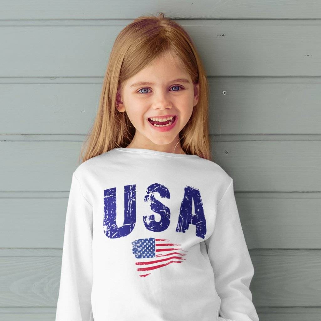 American Flag Kids’ Long Sleeve Tee Shirt Kids & Baby Kids’ Clothing American Flag Kids' Long Sleeve Tee Shirt Kids & Baby Kids' Clothing Color : White|Heather Yellow Gold|Black