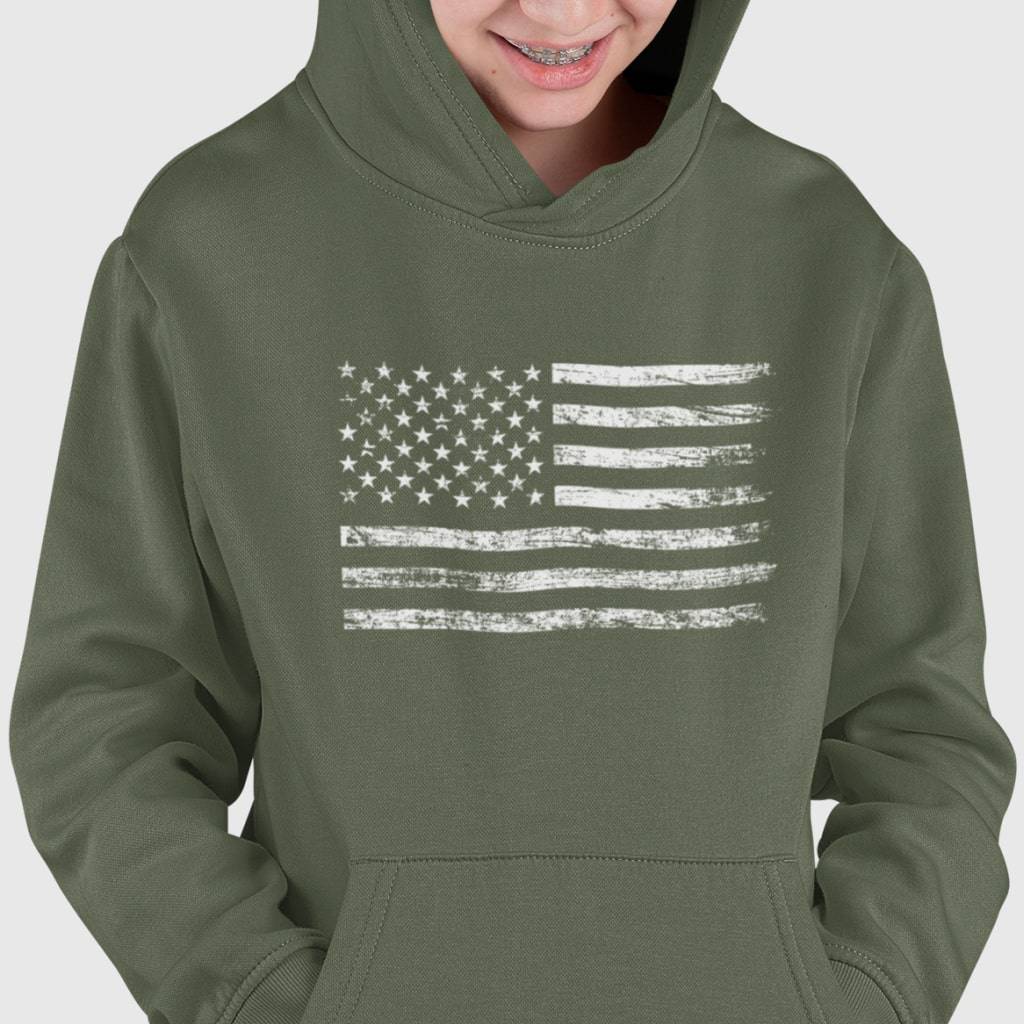 American Flag Kids’ Sponge Fleece Hoodie Kids & Baby Kids’ Clothing American Flag Kids' Sponge Fleece Hoodie Kids & Baby Kids' Clothing Color : Mauve|Military Green|Athletic Heather