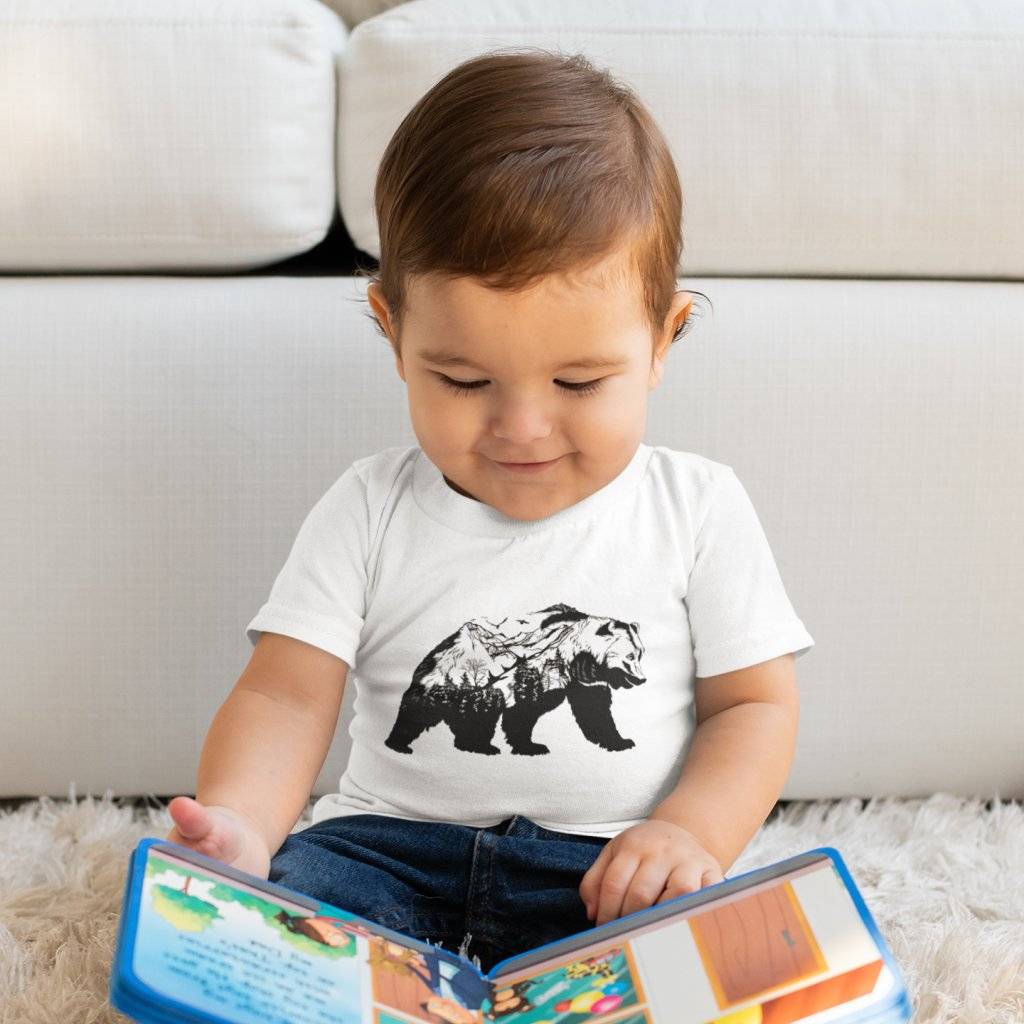 Baby Mountain Bear T-Shirt Baby Clothing Kids & Baby Baby Mountain Bear T-Shirt Baby Clothing Kids & Baby Color : White|Athletic Heather|Yellow