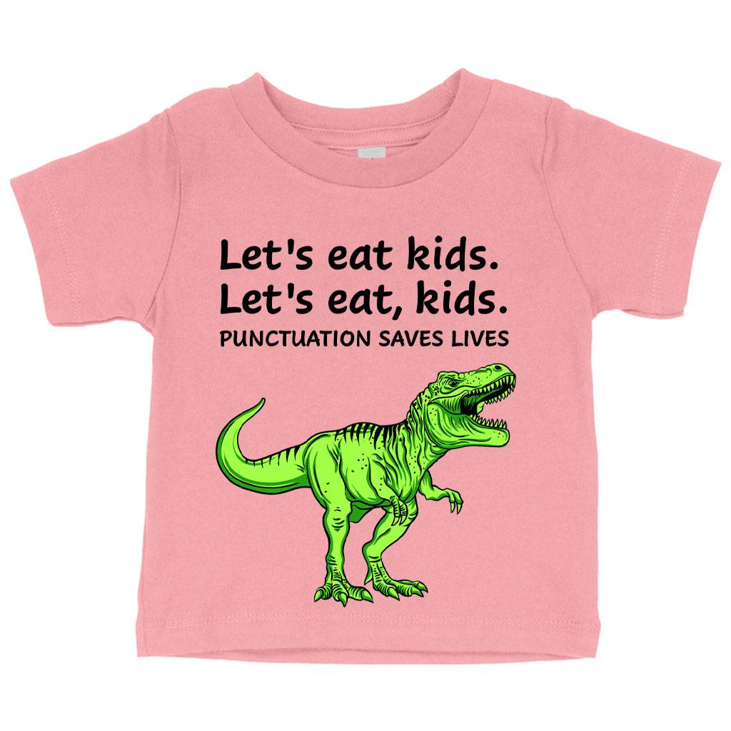 Baby Punctuation Saves Lives Dinosaur T-Shirt – Funny T-Shirt Designs Baby Clothing Kids & Baby Baby Punctuation Saves Lives Dinosaur T-Shirt - Funny T-Shirt Designs Baby Clothing Kids & Baby Color : White|Pink|Navy