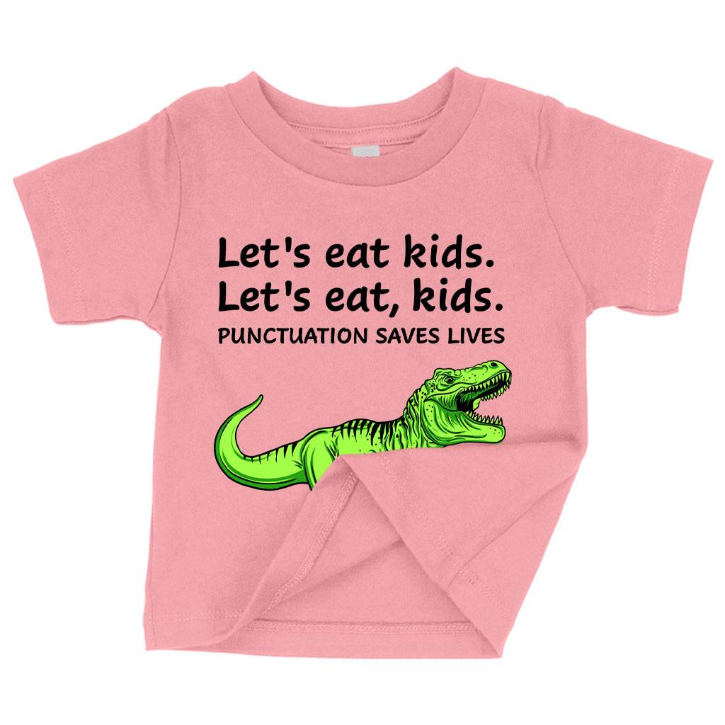 Baby Punctuation Saves Lives Dinosaur T-Shirt – Funny T-Shirt Designs Baby Clothing Kids & Baby Baby Punctuation Saves Lives Dinosaur T-Shirt - Funny T-Shirt Designs Baby Clothing Kids & Baby Color : White|Pink|Navy