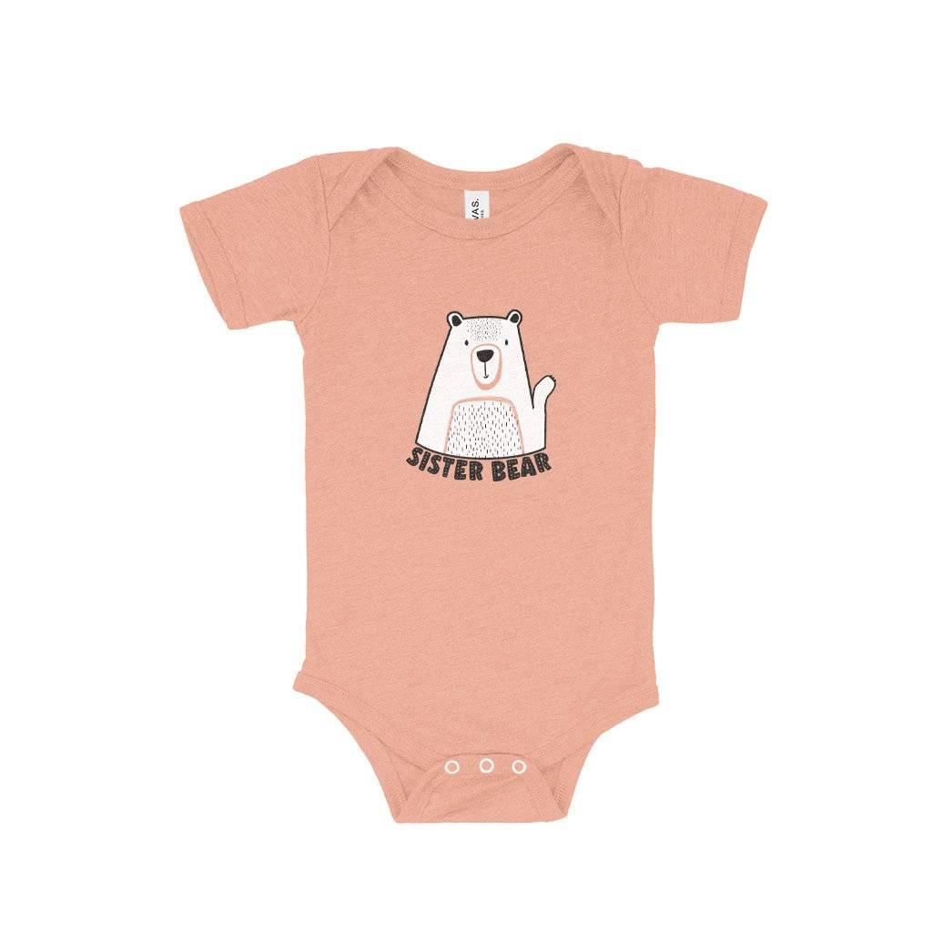 Baby Triblend Sister Bear Onesie Baby Clothing Kids & Baby Baby Triblend Sister Bear Onesie Baby Clothing Kids & Baby Color : Peach Triblend|Gray Triblend|Mauve Triblend