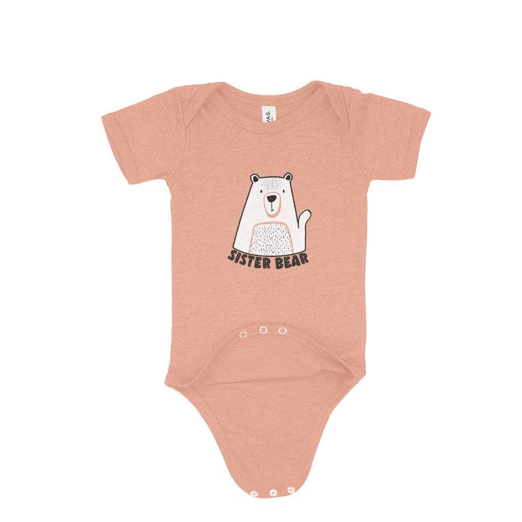 Baby Triblend Sister Bear Onesie Baby Clothing Kids & Baby Baby Triblend Sister Bear Onesie Baby Clothing Kids & Baby Color : Peach Triblend|Gray Triblend|Mauve Triblend
