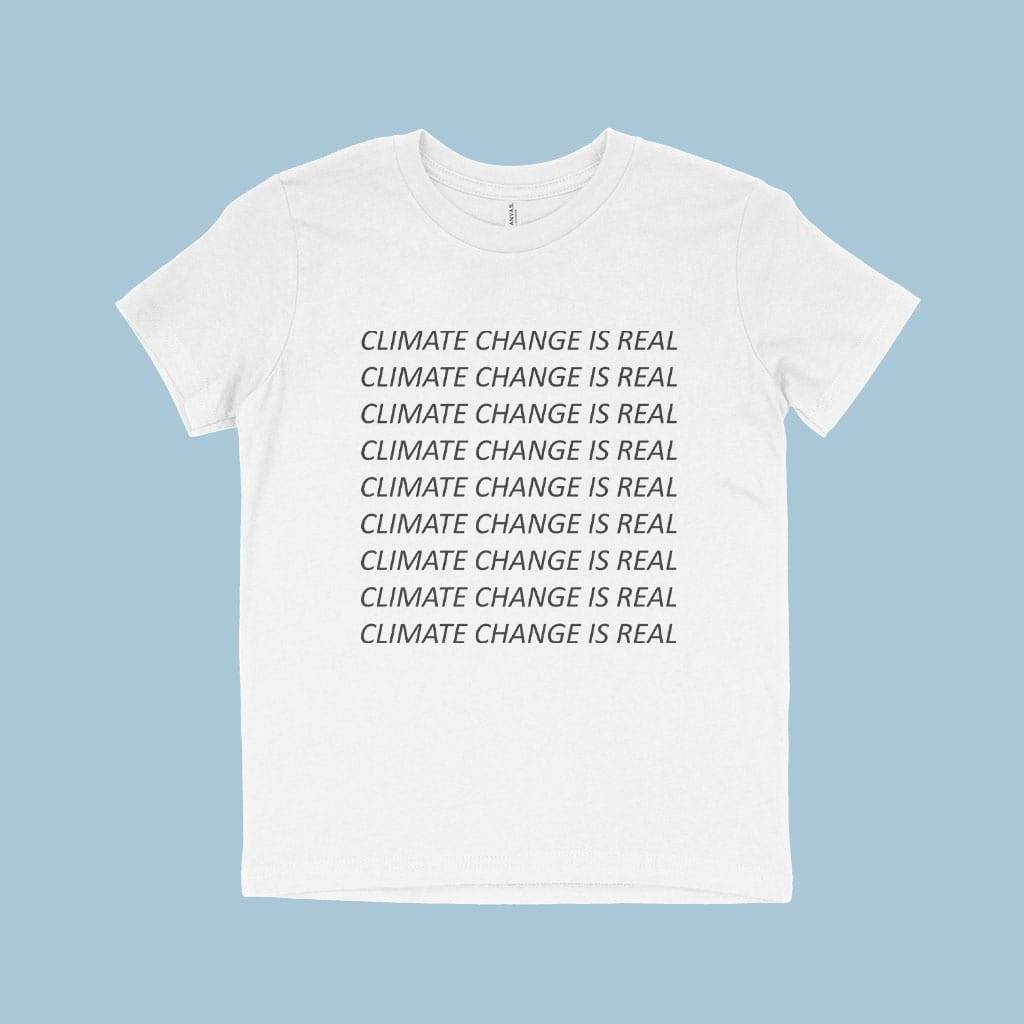 Climate Change Is Real Kids' Jersey T-Shirt Kids & Baby Kids' Clothing Color : White|Black|Natural 