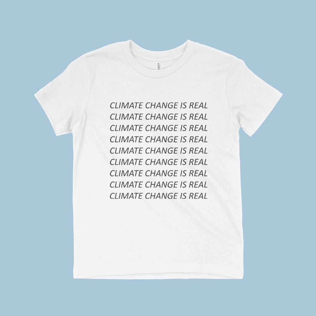 Climate Change Is Real Kids' Jersey T-Shirt Kids & Baby Kids' Clothing Color : White|Black|Natural 