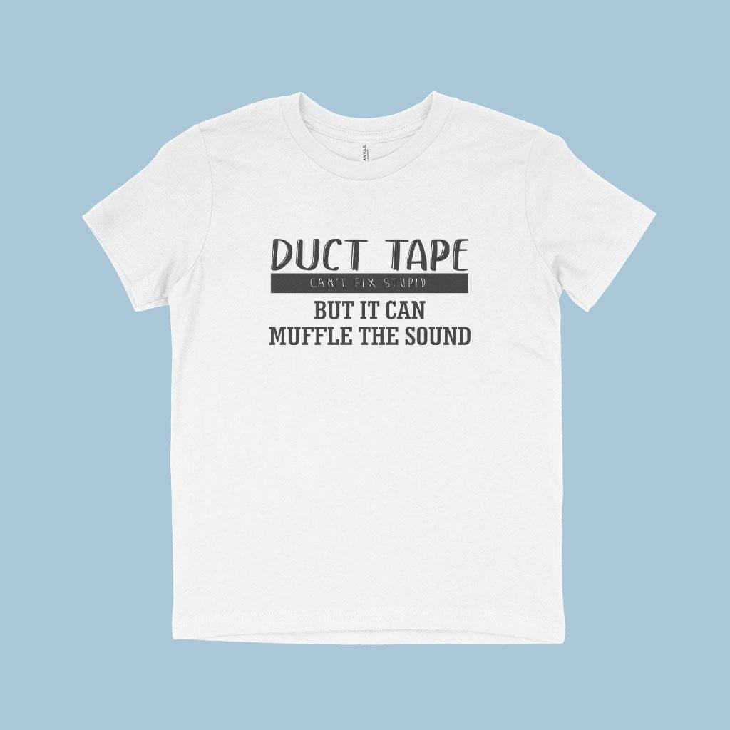 Duct Tape Can’t Fix Stupid Kids’ Jersey T-Shirt Kids & Baby Kids’ Clothing Duct Tape Can't Fix Stupid Kids' Jersey T-Shirt Kids & Baby Kids' Clothing Color : White|Black|Natural|Columbia Blue|Heather Red|Pink|Mustard
