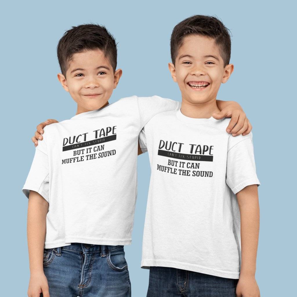 Duct Tape Can’t Fix Stupid Kids’ Jersey T-Shirt Kids & Baby Kids’ Clothing Duct Tape Can't Fix Stupid Kids' Jersey T-Shirt Kids & Baby Kids' Clothing Color : White|Black|Natural|Columbia Blue|Heather Red|Pink|Mustard