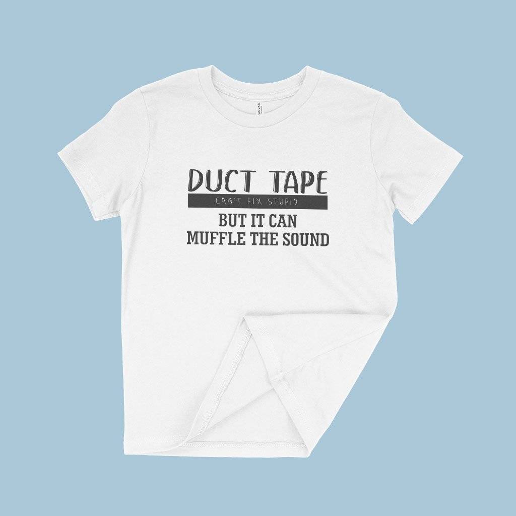 Duct Tape Can’t Fix Stupid Kids’ Jersey T-Shirt Kids & Baby Kids’ Clothing Duct Tape Can't Fix Stupid Kids' Jersey T-Shirt Kids & Baby Kids' Clothing Color : White|Black|Natural|Columbia Blue|Heather Red|Pink|Mustard