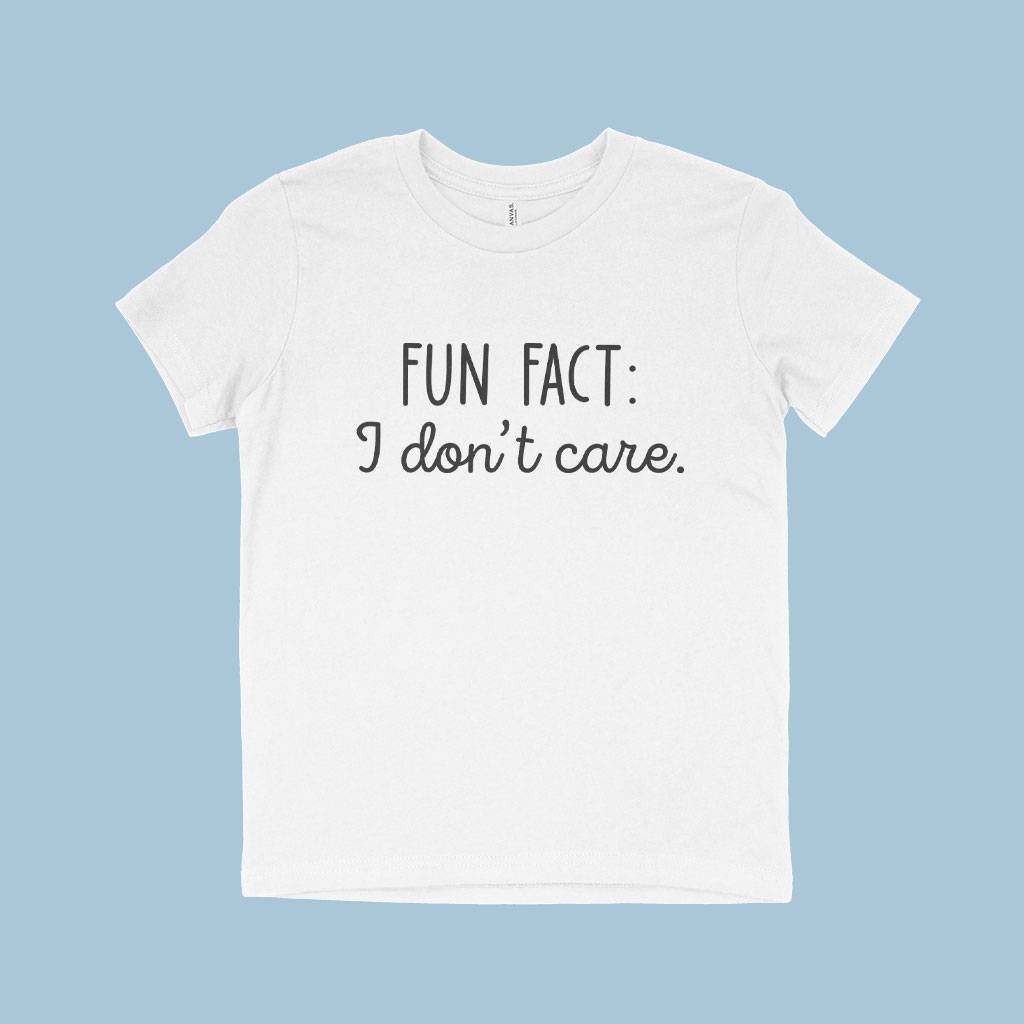 Fun Fact I Don’t Care Kids’ Jersey T-Shirt Kids & Baby Kids’ Clothing Fun Fact I Don’t Care Kids' Jersey T-Shirt Kids & Baby Kids' Clothing Color : White|Black|Natural