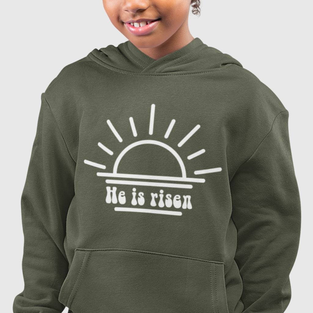 He Is Risen Kids’ Fleece Hoodie Kids & Baby Kids’ Clothing He Is Risen Kids' Fleece Hoodie Kids & Baby Kids' Clothing Color : Black|Mauve|Military Green