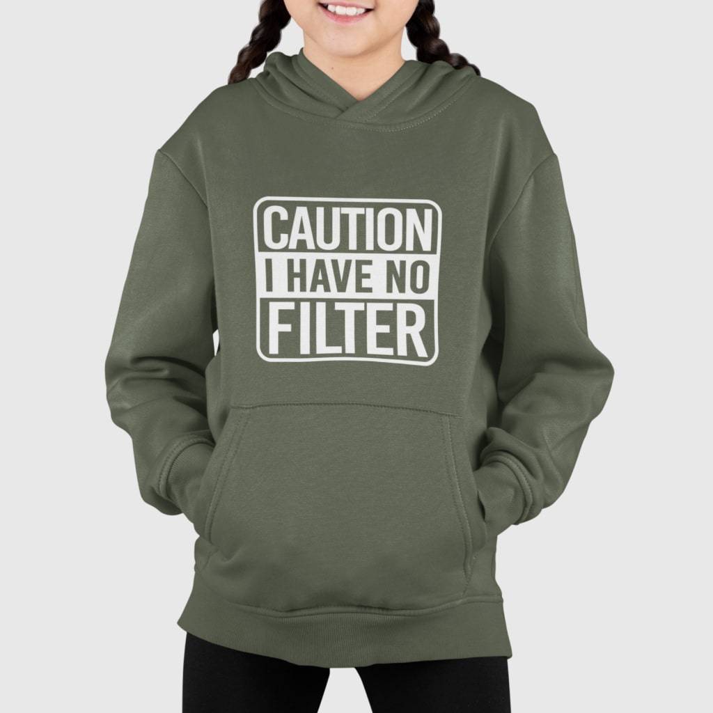 I Have No Filter Kids' Sponge Fleece Hoodie Kids & Baby Kids' Clothing Color : Athletic Heather|Dark Gray Heather|Black|Military Green|Mauve 