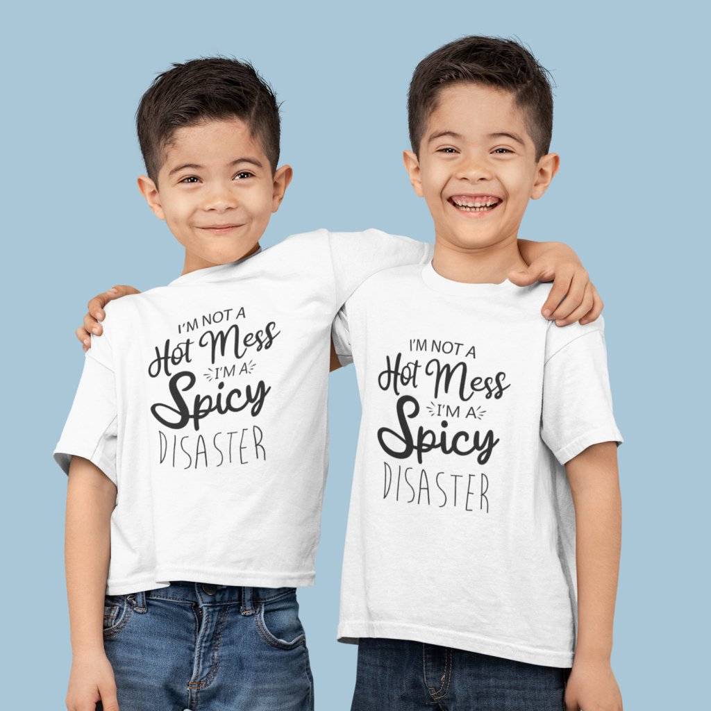 I’m a Spicy Disaster Kids’ Jersey T-Shirt Kids & Baby Kids’ Clothing I'm a Spicy Disaster Kids' Jersey T-Shirt Kids & Baby Kids' Clothing Color : White|Black|Natural|Columbia Blue|Heather Red|Pink|Mustard