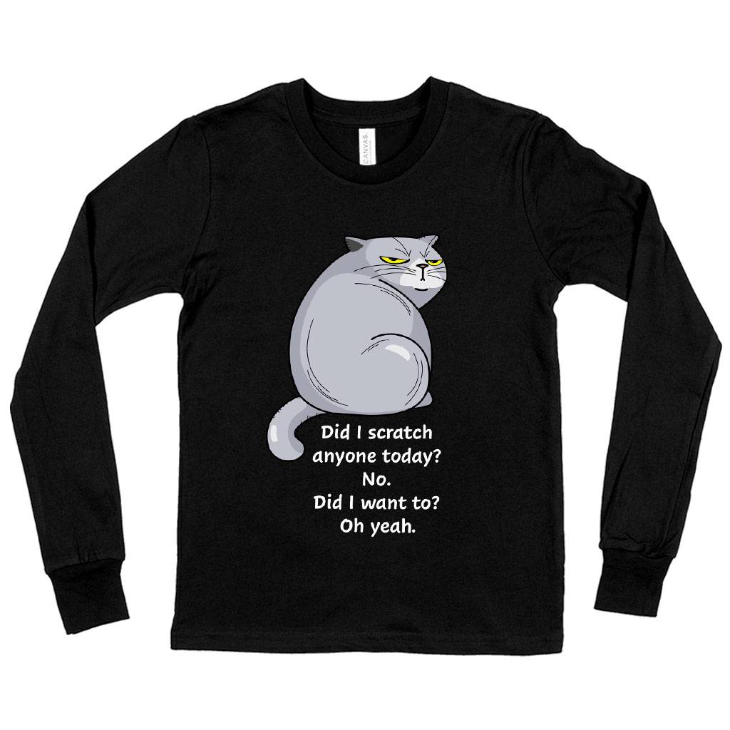 Kids’ Did I Scratch Anyone Today Long Sleeve Funny Cat T-Shirt – Popular T-Shirt Kids & Baby Kids’ Clothing Kids' Did I Scratch Anyone Today Long Sleeve Funny Cat T-Shirt - Popular T-Shirt Kids & Baby Kids' Clothing Color : White|Black|True Royal Blue