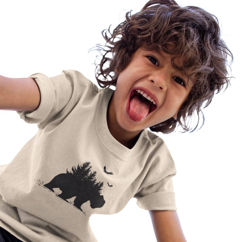 Kids’ Grizzly Bear T-Shirt Kids & Baby Kids’ Clothing Kids' Grizzly Bear T-Shirt Kids & Baby Kids' Clothing Color : Mustard|Natural|Pink