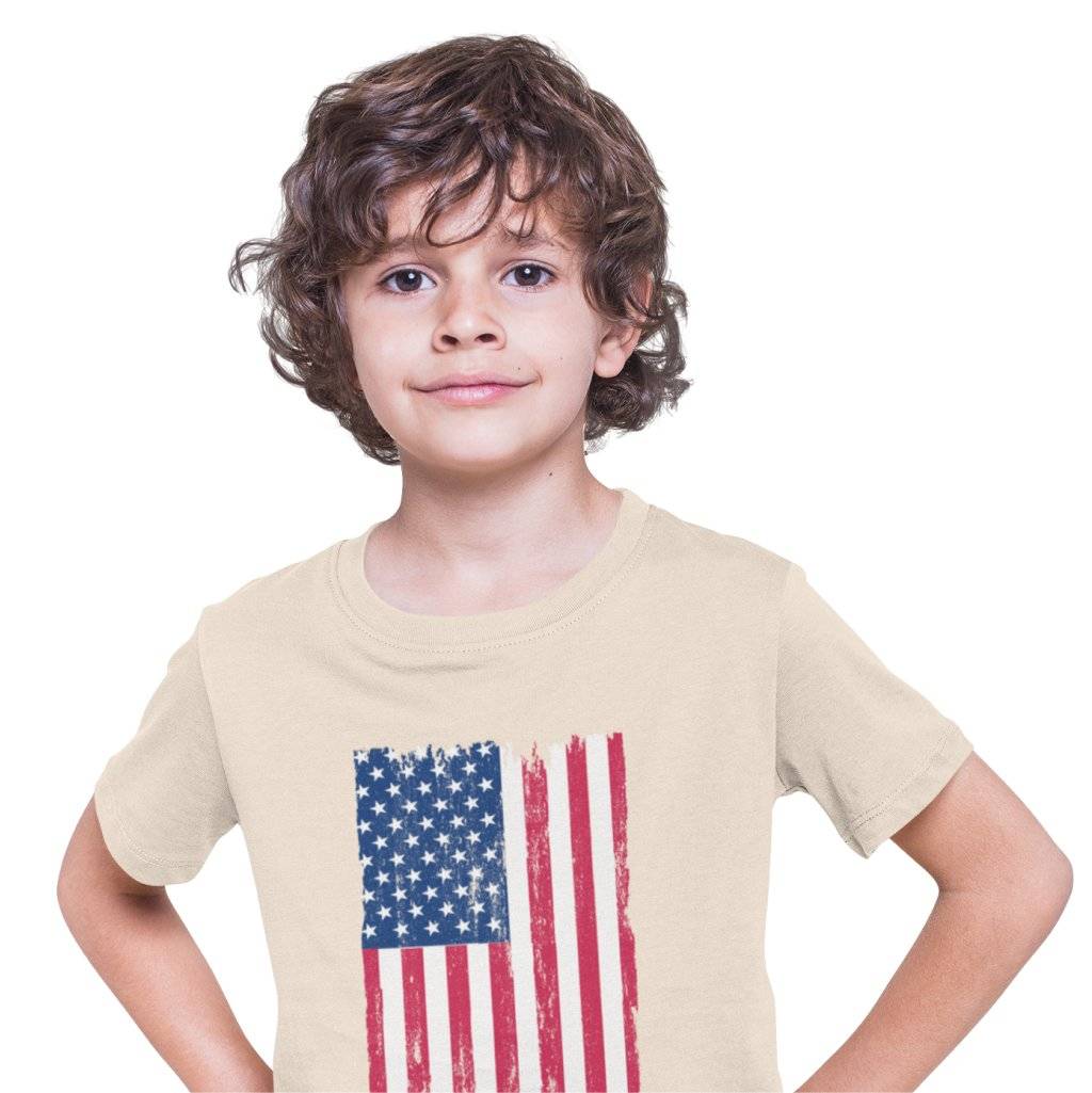 Kids’ USA Flag T-Shirt Kids & Baby Kids’ Clothing Kids' USA Flag T-Shirt Kids & Baby Kids' Clothing Color : Natural|White|Black