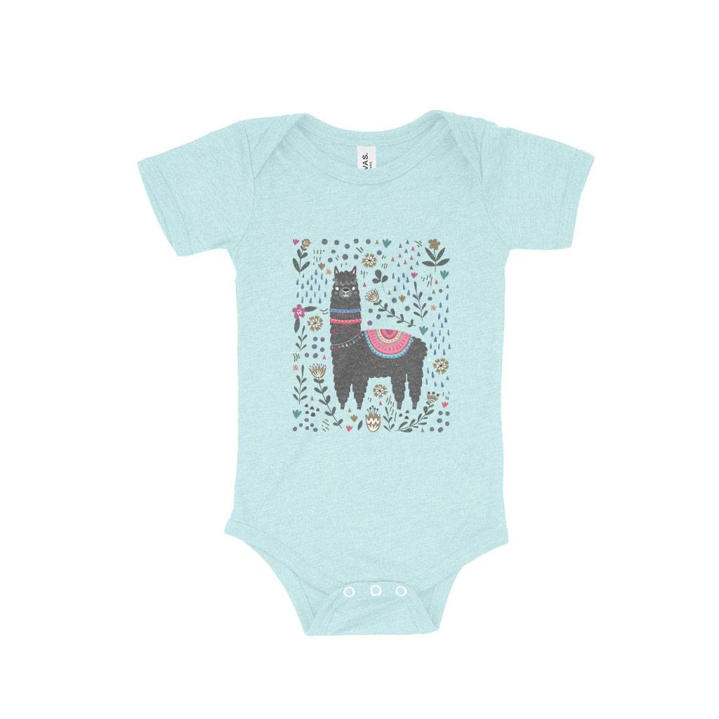 Llama Baby Triblend One-Piece Baby Clothing Kids & Baby Llama Baby Triblend One-Piece Baby Clothing Kids & Baby Color : Gray Triblend|Ice Blue Triblend|Mauve Triblend
