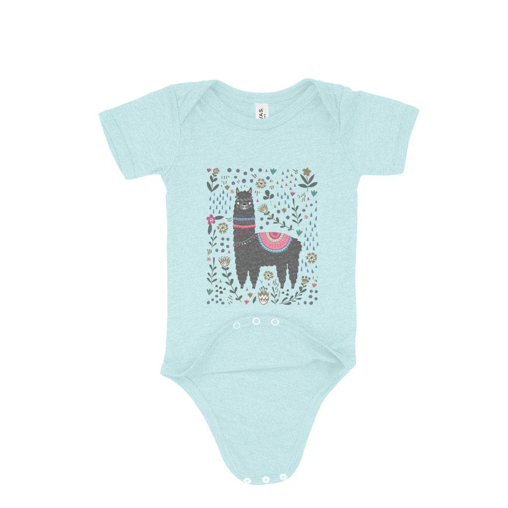 Llama Baby Triblend One-Piece Baby Clothing Kids & Baby Llama Baby Triblend One-Piece Baby Clothing Kids & Baby Color : Gray Triblend|Ice Blue Triblend|Mauve Triblend