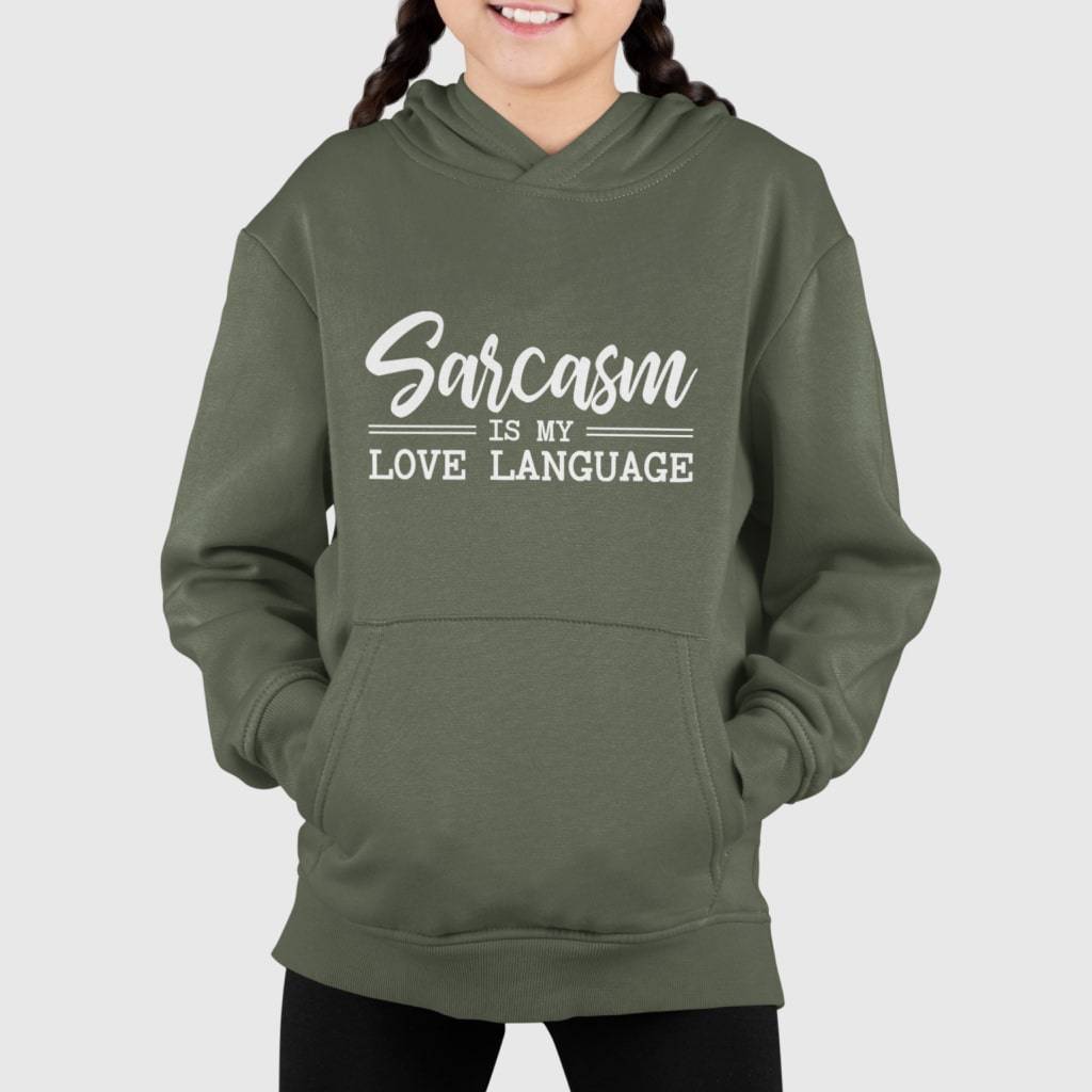 Sarcasm Is My Love Language Kids’ Sponge Fleece Hoodie Kids & Baby Kids’ Clothing Sarcasm Is My Love Language Kids' Sponge Fleece Hoodie Kids & Baby Kids' Clothing Color : Athletic Heather|Dark Gray Heather|Black|Military Green|Mauve
