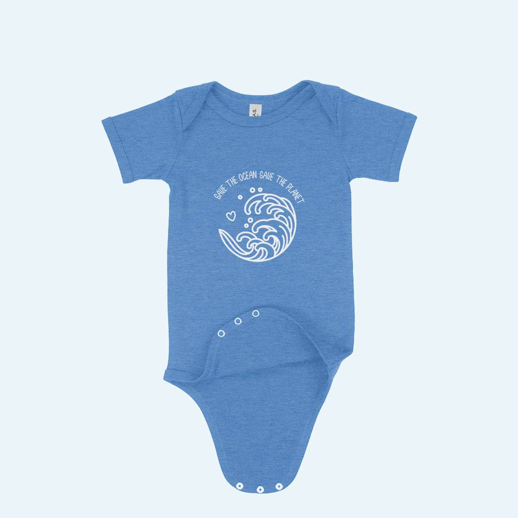 Save The Ocean Baby Jersey One-Piece Baby Clothing Kids & Baby Save The Ocean Baby Jersey One-Piece Baby Clothing Kids & Baby Color : White|Heather Dust|Yellow|Heather Columbia Blue