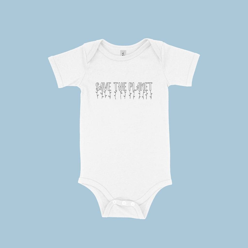 Save the Planet Baby Jersey One-Piece Baby Clothing Kids & Baby Save the Planet Baby Jersey One-Piece Baby Clothing Kids & Baby Color : White|Heather Dust|Yellow|Heather Columbia Blue