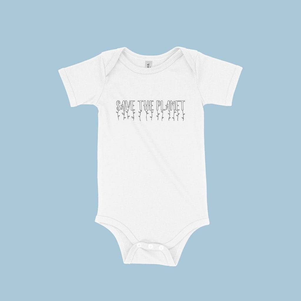 Save the Planet Baby Jersey One-Piece Baby Clothing Kids & Baby Save the Planet Baby Jersey One-Piece Baby Clothing Kids & Baby Color : White|Heather Dust|Yellow|Heather Columbia Blue