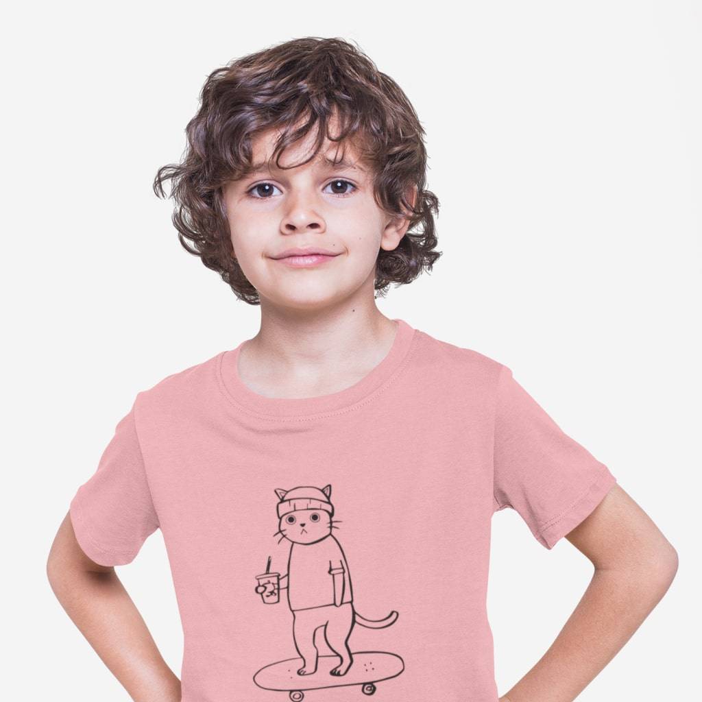 Skateboarding Cat Kids’ Jersey T-Shirt Kids & Baby Kids’ Clothing Skateboarding Cat Kids' Jersey T-Shirt Kids & Baby Kids' Clothing Color : White|Natural|Columbia Blue|Pink|Mustard