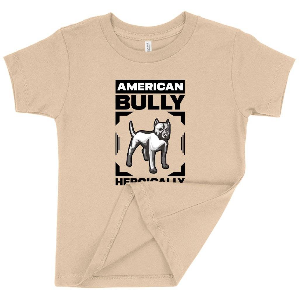 Toddler American Bully Heroically T-Shirt - American Bully T-Shirt - Dog T-Shirts Baby Feeding Kids & Baby Toddler Clothing Color : Athletic Heather|Heather Dust|Heather Yellow Gold 
