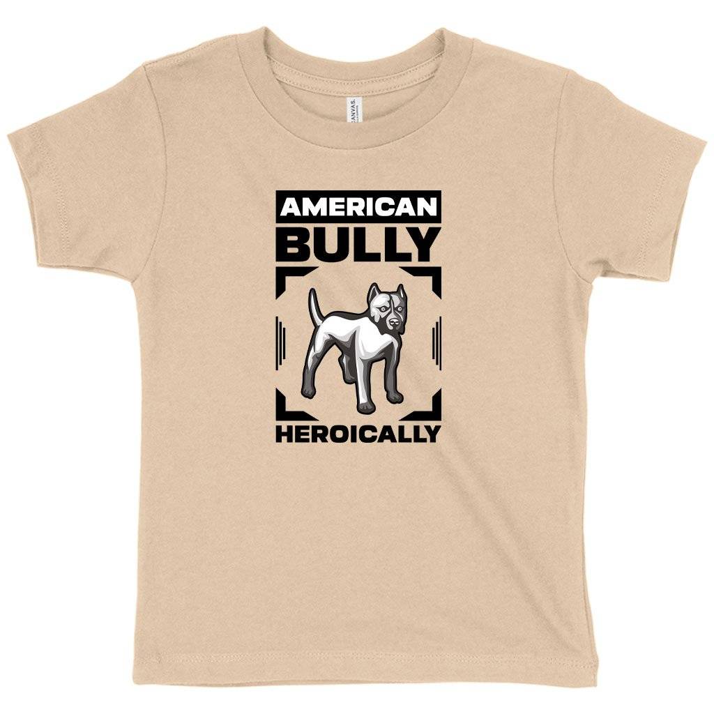 Toddler American Bully Heroically T-Shirt - American Bully T-Shirt - Dog T-Shirts Baby Feeding Kids & Baby Toddler Clothing Color : Athletic Heather|Heather Dust|Heather Yellow Gold 