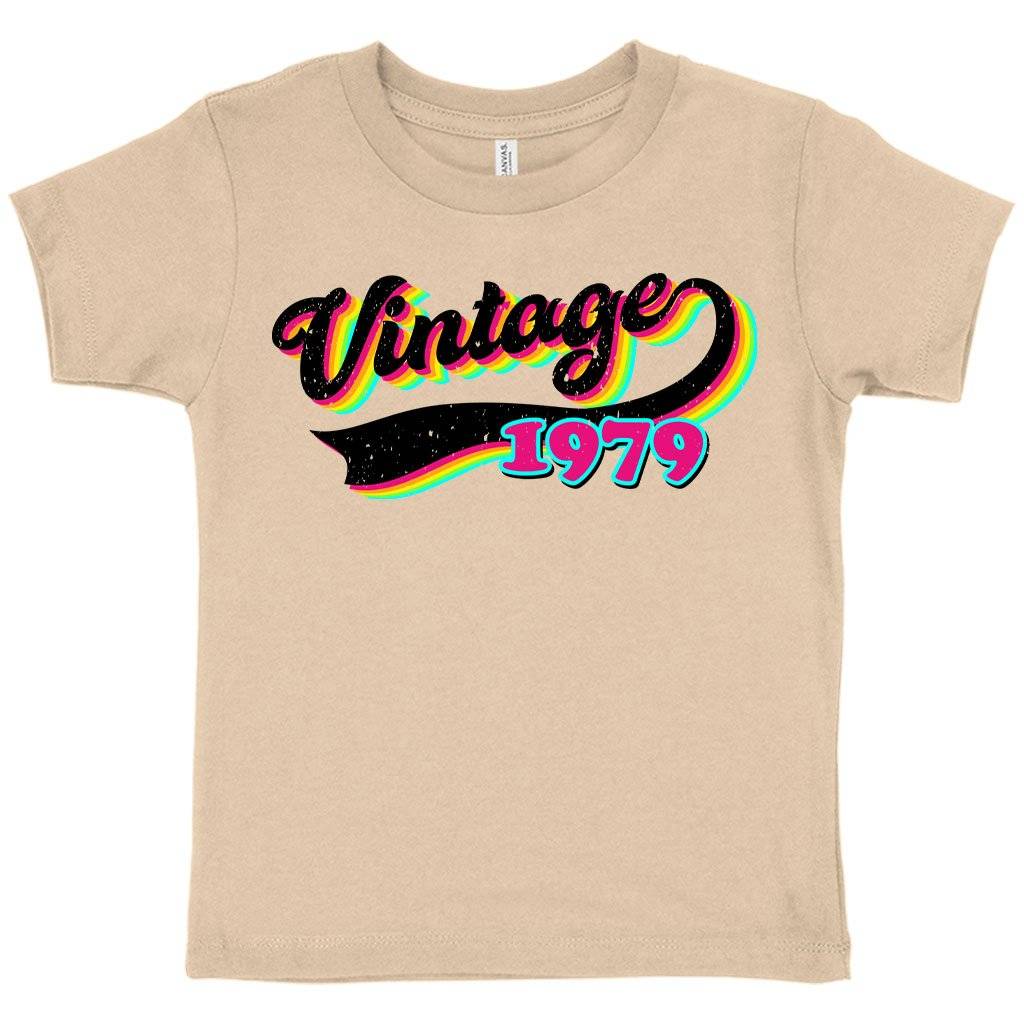 Toddler Vintage 1979 T-Shirt Kids & Baby Toddler Clothing Toddler Vintage 1979 T-Shirt Kids & Baby Toddler Clothing Color : Heather Dust|Heather Yellow Gold|Heather Columbia Blue
