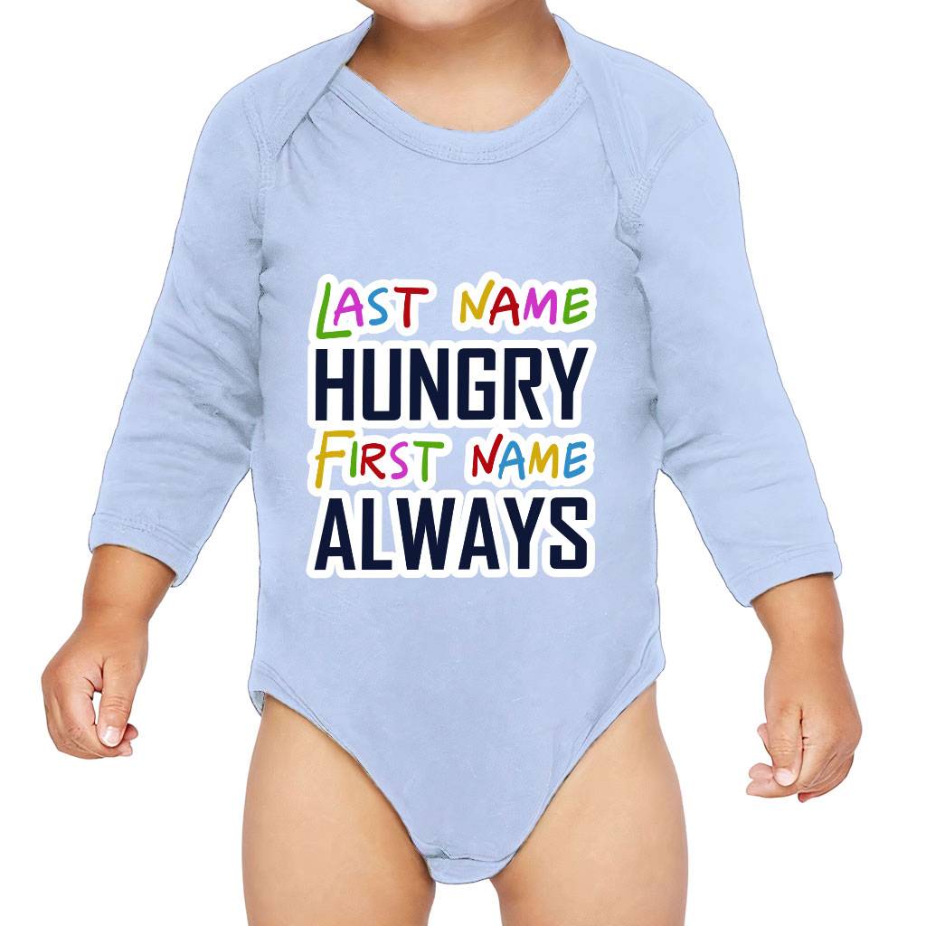 Always Hungry Baby Long Sleeve Onesie – Best Funny Baby Long Sleeve Bodysuit – Graphic Baby One-Piece Baby Clothing Always Hungry Baby Long Sleeve Onesie - Best Funny Baby Long Sleeve Bodysuit - Graphic Baby One-Piece Baby Clothing Color : Black|Heather|Light Blue|White