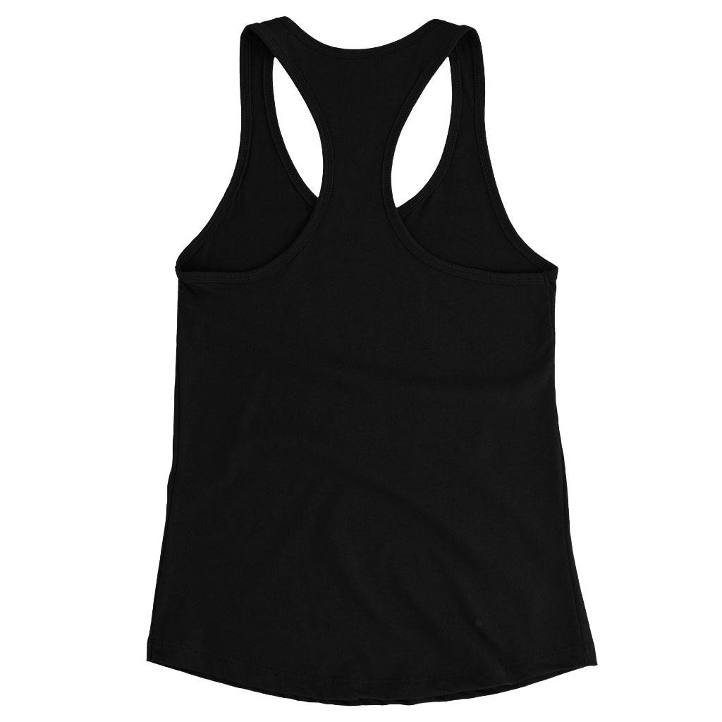 Astronaut Design Racerback Tank - Flower Tank - Cute Design Workout Tank Women Women's Tops & Tees Color : Black|Gray|White 