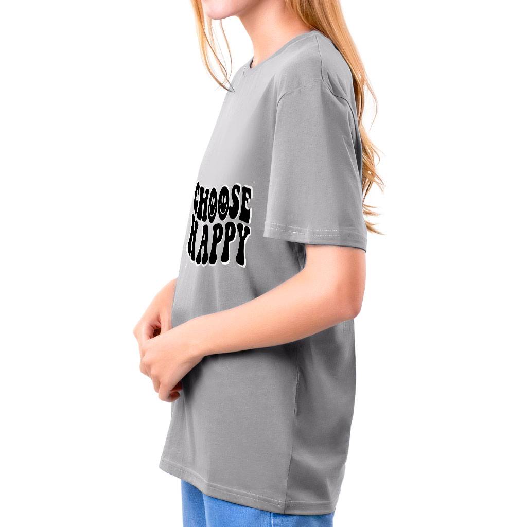 Choose Happy Kids’ Classic Fit T-Shirt – Trendy T-Shirt – Printed Classic Fit Tee Kids’ Clothing Choose Happy Kids' Classic Fit T-Shirt - Trendy T-Shirt - Printed Classic Fit Tee Kids' Clothing Color : Light Gray|Light Pink|Purple|White