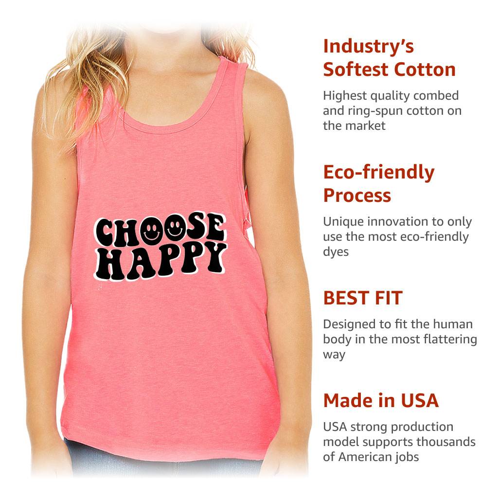 Choose Happy Kids’ Jersey Tank – Trendy Sleeveless T-Shirt – Printed Kids’ Tank Top Bestsellers Tanks Choose Happy Kids' Jersey Tank - Trendy Sleeveless T-Shirt - Printed Kids' Tank Top Bestsellers Tanks Color : Athletic Heather|Black|Pink|White