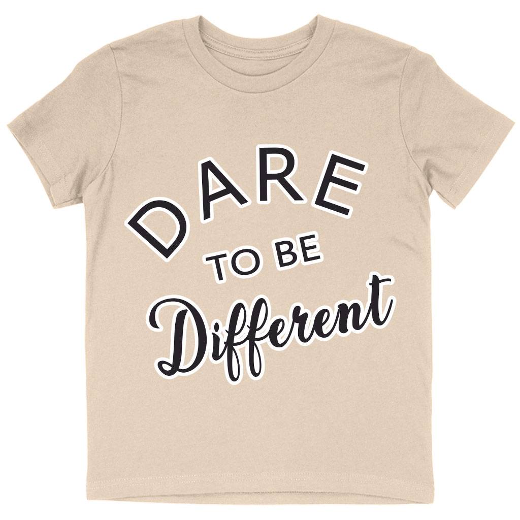 Dare to Be Different Kids’ T-Shirt – Cool T-Shirt – Graphic Tee Shirt for Kids Kids’ Clothing Dare to Be Different Kids' T-Shirt - Cool T-Shirt - Graphic Tee Shirt for Kids Kids' Clothing Color : Black|Natural|White