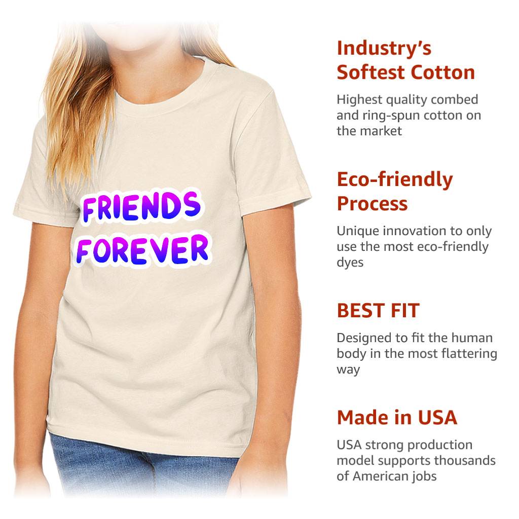 Friends Forever Kids’ T-Shirt – Trendy T-Shirt – Cool Design Tee Shirt for Kids Kids’ Clothing Friends Forever Kids' T-Shirt - Trendy T-Shirt - Cool Design Tee Shirt for Kids Kids' Clothing Color : Black|Natural|Pink|White