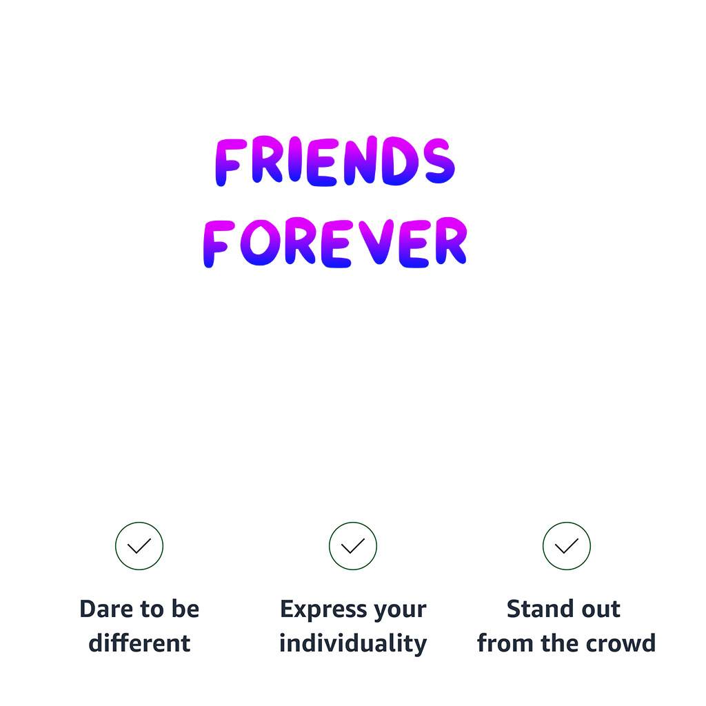 Friends Forever Kids’ T-Shirt – Trendy T-Shirt – Cool Design Tee Shirt for Kids Kids’ Clothing Friends Forever Kids' T-Shirt - Trendy T-Shirt - Cool Design Tee Shirt for Kids Kids' Clothing Color : Black|Natural|Pink|White