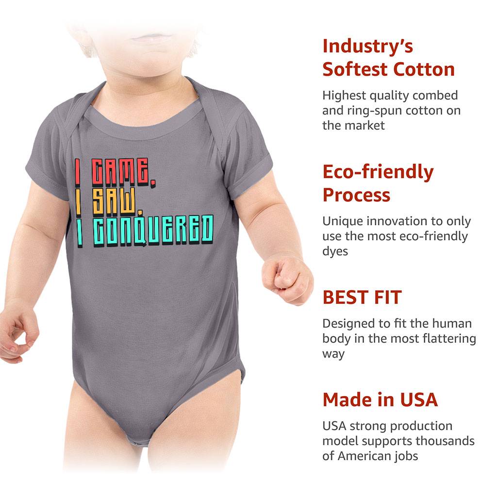 I Came I Saw I Conquered Baby Jersey Onesie – Cool Baby Bodysuit – Best Selling Baby One-Piece Baby Clothing Onesies I Came I Saw I Conquered Baby Jersey Onesie - Cool Baby Bodysuit - Best Selling Baby One-Piece Baby Clothing Onesies Color : Black|Storm|True Royal|White