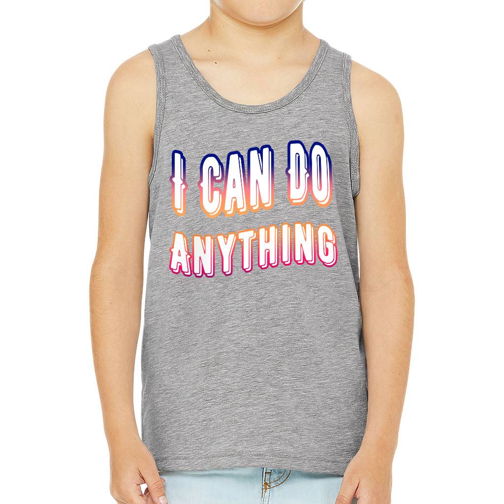 I Can Do Anything Kids’ Jersey Tank – Best Print Sleeveless T-Shirt – Graphic Kids’ Tank Top Kids’ Clothing I Can Do Anything Kids' Jersey Tank - Best Print Sleeveless T-Shirt - Graphic Kids' Tank Top Kids' Clothing Color : Athletic Heather|Black|Dark Gray Heather|White