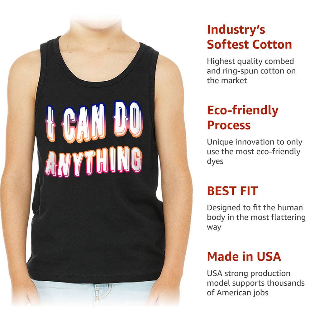 I Can Do Anything Kids’ Jersey Tank – Best Print Sleeveless T-Shirt – Graphic Kids’ Tank Top Kids’ Clothing I Can Do Anything Kids' Jersey Tank - Best Print Sleeveless T-Shirt - Graphic Kids' Tank Top Kids' Clothing Color : Athletic Heather|Black|Dark Gray Heather|White