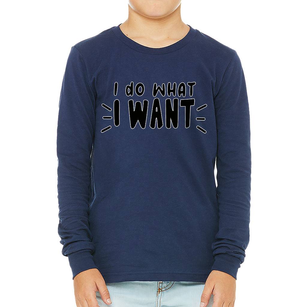 I Do What I Want Kids’ Long Sleeve T-Shirt – Trendy T-Shirt – Cool Design Long Sleeve Tee Kids’ Clothing I Do What I Want Kids' Long Sleeve T-Shirt - Trendy T-Shirt - Cool Design Long Sleeve Tee Kids' Clothing Color : Black|Gray Triblend|Navy|White