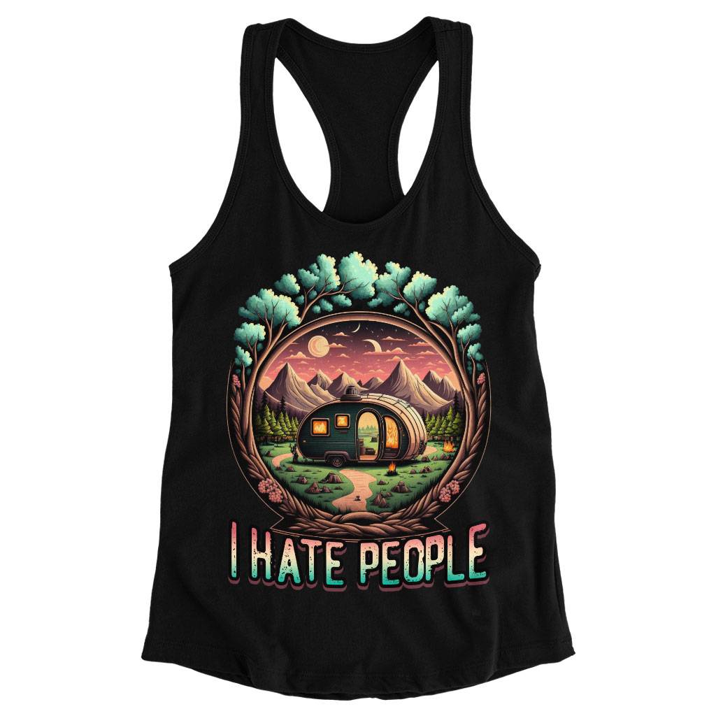 I Hate People Racerback Tank – Graphic Tank – Cool Workout Tank Women Women’s Tops & Tees I Hate People Racerback Tank - Graphic Tank - Cool Workout Tank Women Women's Tops & Tees Color : Black|Gray|White