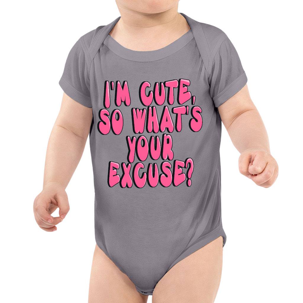 I’m Cute Baby Jersey Onesie – Funny Baby Bodysuit – Trendy Baby One-Piece Baby Clothing Onesies I'm Cute Baby Jersey Onesie - Funny Baby Bodysuit - Trendy Baby One-Piece Baby Clothing Onesies Color : Black|Storm|True Royal|White