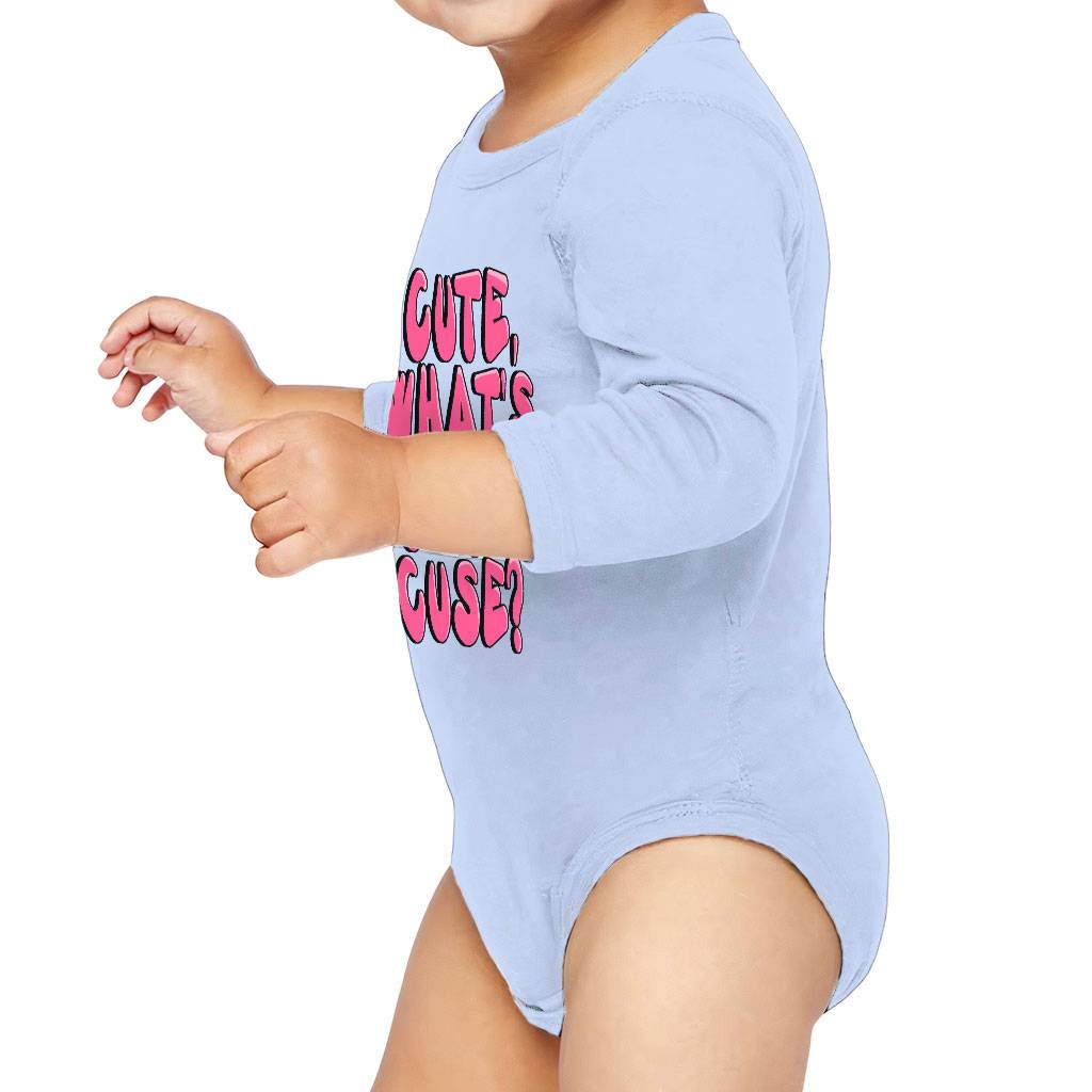 I’m Cute Baby Long Sleeve Onesie – Funny Baby Long Sleeve Bodysuit – Trendy Baby One-Piece Onesies I'm Cute Baby Long Sleeve Onesie - Funny Baby Long Sleeve Bodysuit - Trendy Baby One-Piece Onesies Color : Black|Heather|Light Blue|White