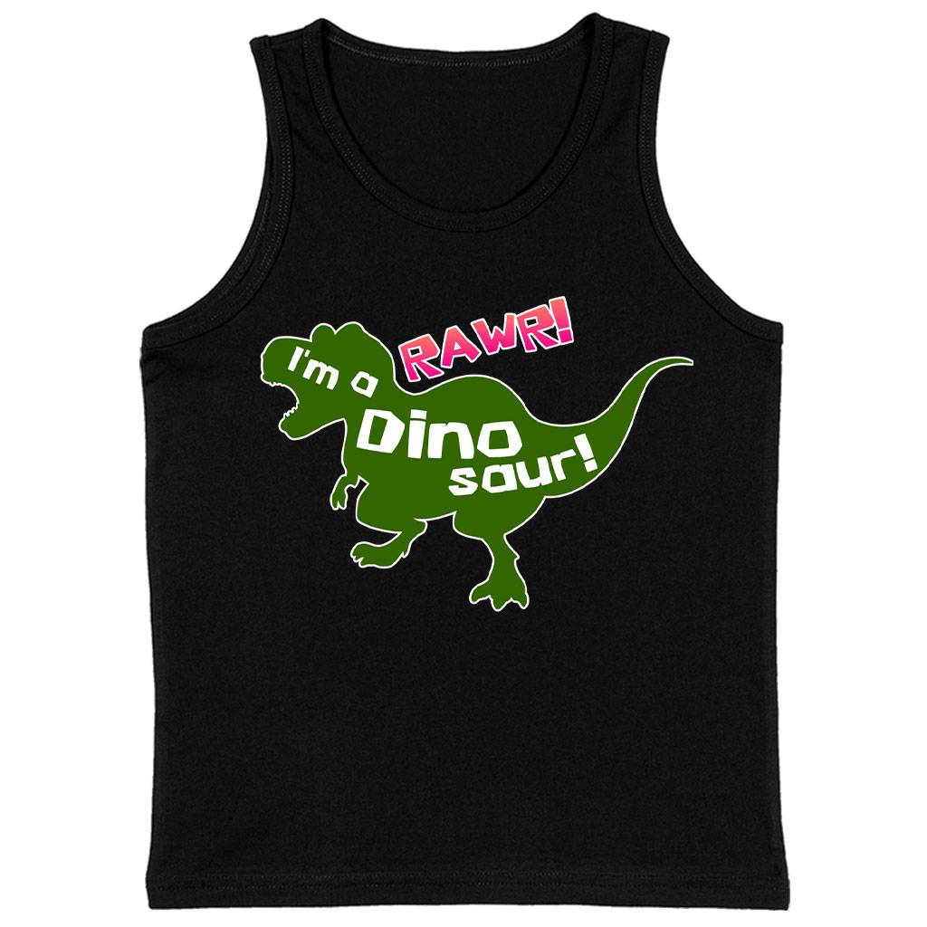 I’m a Dinosaur Kids’ Jersey Tank – Illustration Sleeveless T-Shirt – Cool Trendy Kids’ Tank Top Kids’ Clothing I'm a Dinosaur Kids' Jersey Tank - Illustration Sleeveless T-Shirt - Cool Trendy Kids' Tank Top Kids' Clothing Color : Athletic Heather|Black|White