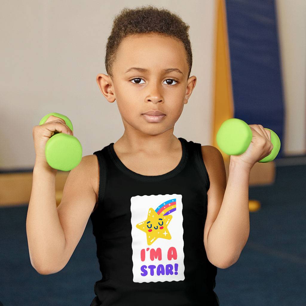 I’m a Star Kids’ Jersey Tank – Cute Kawaii Sleeveless T-Shirt – Rainbow Kids’ Tank Top Kids’ Clothing I'm a Star Kids' Jersey Tank - Cute Kawaii Sleeveless T-Shirt - Rainbow Kids' Tank Top Kids' Clothing Color : Athletic Heather|Black|White