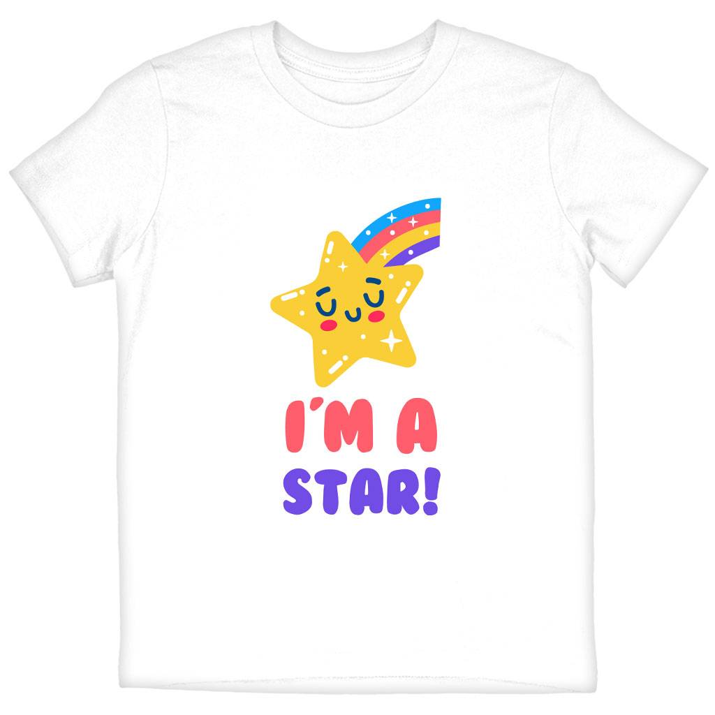 I’m a Star Kids’ T-Shirt – Cute Kawaii T-Shirt – Rainbow Tee Shirt for Kids Kids’ Clothing I'm a Star Kids' T-Shirt - Cute Kawaii T-Shirt - Rainbow Tee Shirt for Kids Kids' Clothing Color : Black|Natural|White