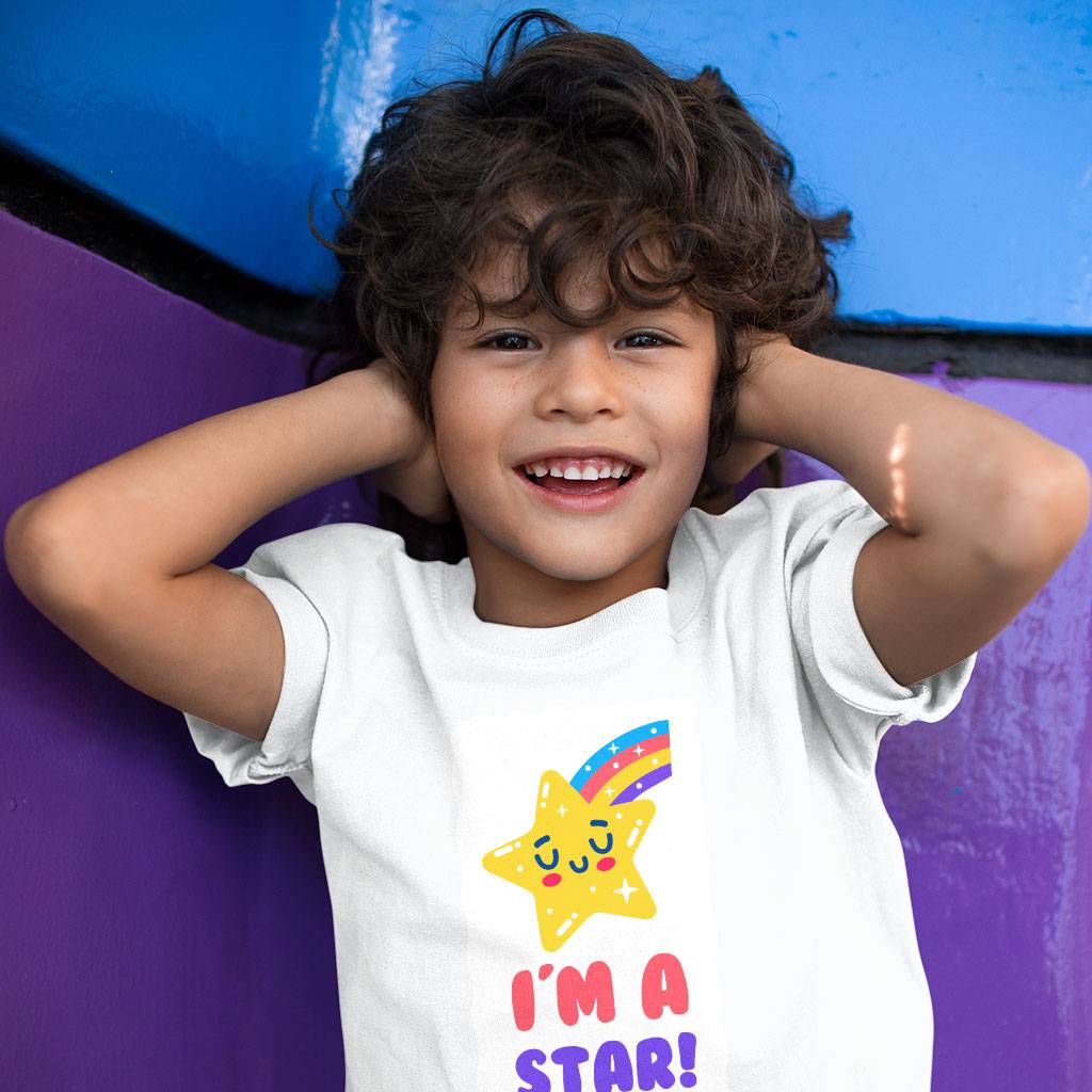 I’m a Star Kids’ T-Shirt – Cute Kawaii T-Shirt – Rainbow Tee Shirt for Kids Kids’ Clothing I'm a Star Kids' T-Shirt - Cute Kawaii T-Shirt - Rainbow Tee Shirt for Kids Kids' Clothing Color : Black|Natural|White