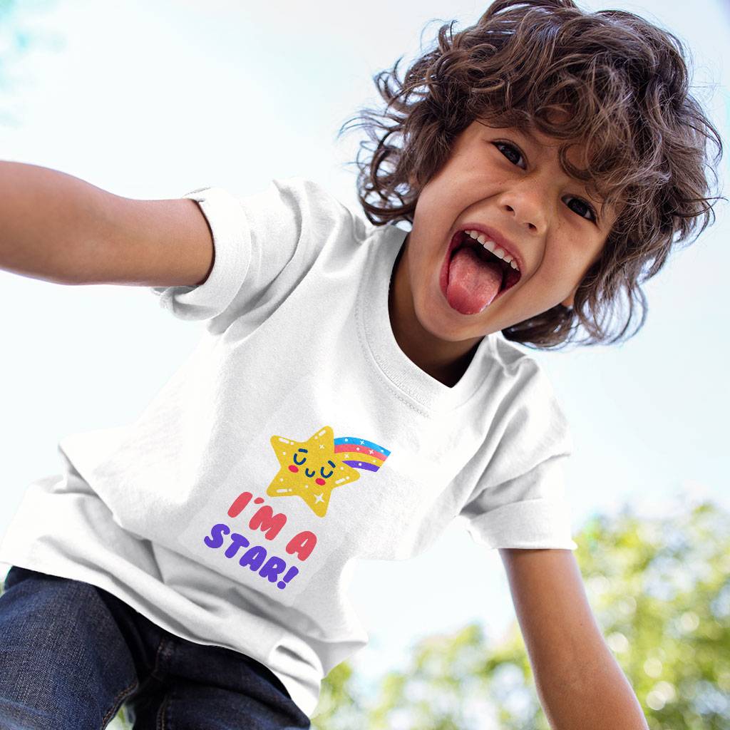 I’m a Star Kids’ T-Shirt – Cute Kawaii T-Shirt – Rainbow Tee Shirt for Kids Kids’ Clothing I'm a Star Kids' T-Shirt - Cute Kawaii T-Shirt - Rainbow Tee Shirt for Kids Kids' Clothing Color : Black|Natural|White