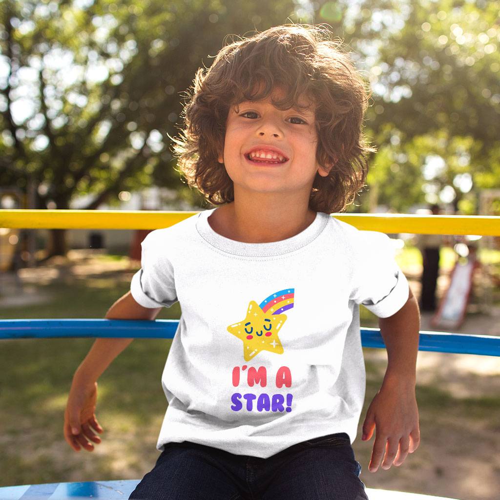 I’m a Star Kids’ T-Shirt – Cute Kawaii T-Shirt – Rainbow Tee Shirt for Kids Kids’ Clothing I'm a Star Kids' T-Shirt - Cute Kawaii T-Shirt - Rainbow Tee Shirt for Kids Kids' Clothing Color : Black|Natural|White