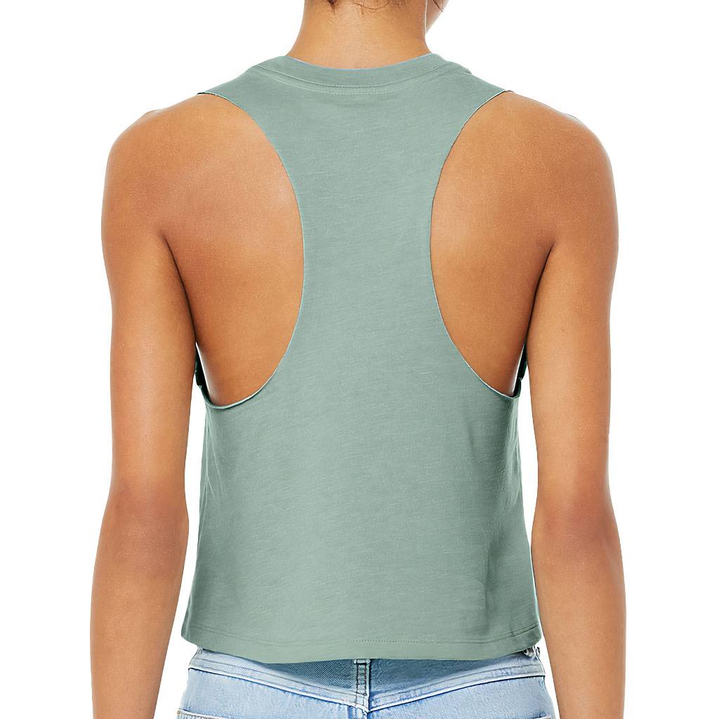 Imperfectly Perfect Racerback Cropped Tank - Cool Women's Tank - Printed Tank Top Women Women's Tops & Tees Color : Athletic Heather|Black|Heather Dusty Blue|White 